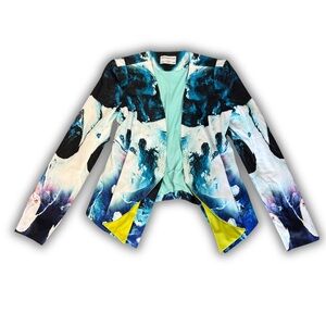 Premonition Miami Abstract Print Blazer Jacket (Size L)